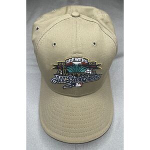 Milwaukee Brewers 2002 MLB All-Star Game Hat - New Era Adjustable - Khaki